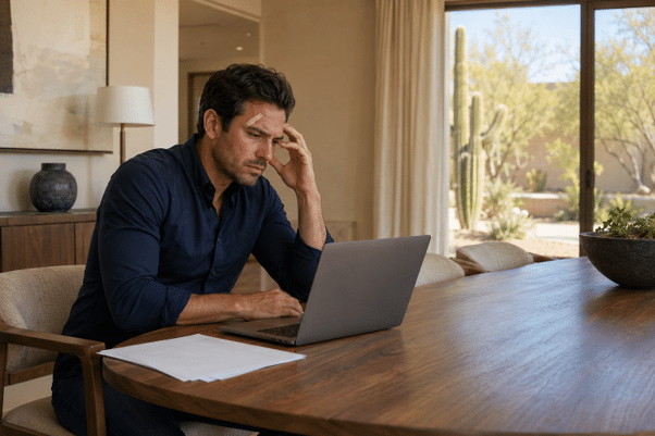A person learning about head-on collision injury claims and compensation in Phoenix.